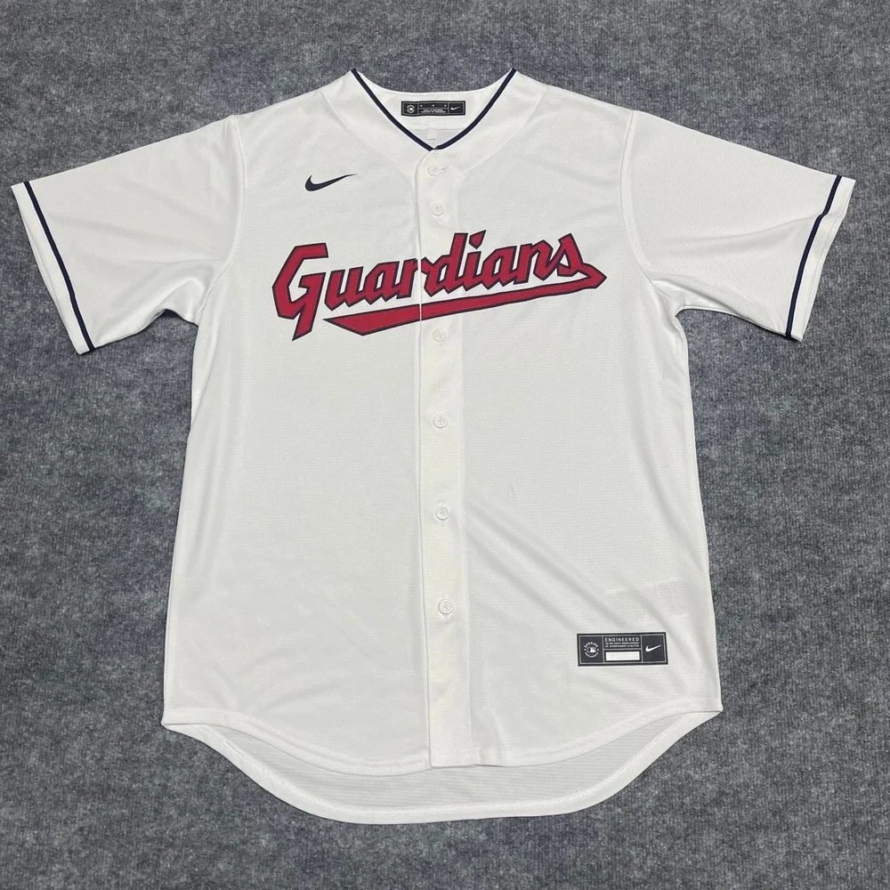 Cleveland Guardians Jersey Mens Medium White Nike MLB Baseball 2022 Season